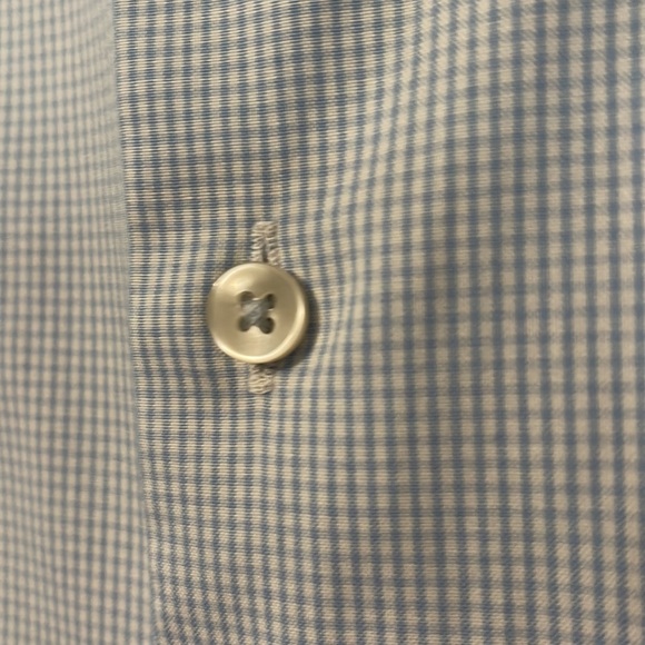 Charles Tyrwhitt Men’s Dress Shirt light blue check non iron - Picture 4 of 5